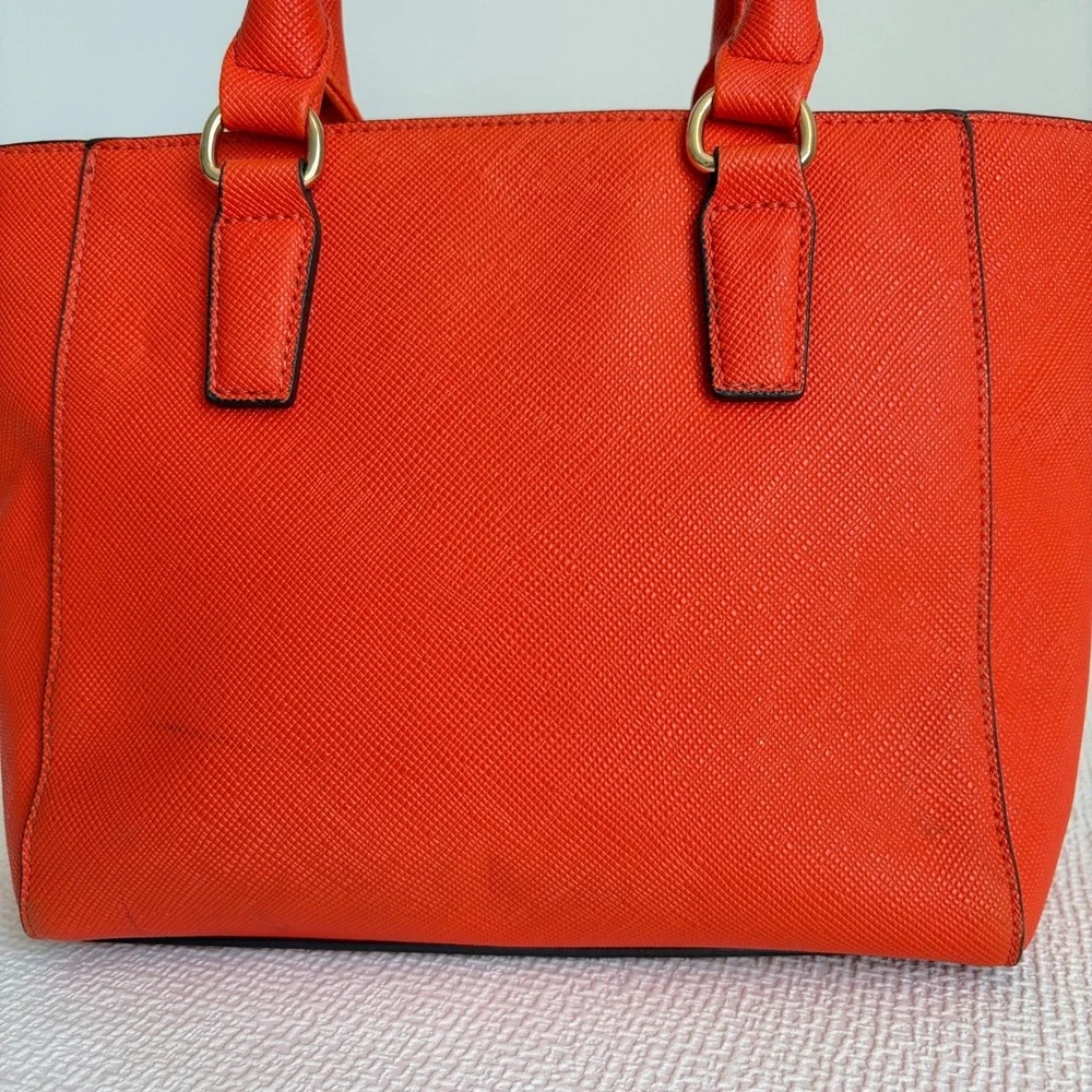 Pierre Cardin Satchel Crossbody Bag Orange Medium Classy Capsule Autumn Chic